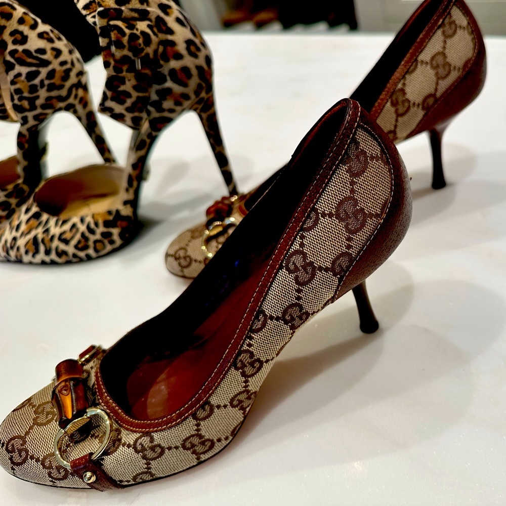 Gucci pumps, stilettos, size 8. Barely worn. Love these shoes!